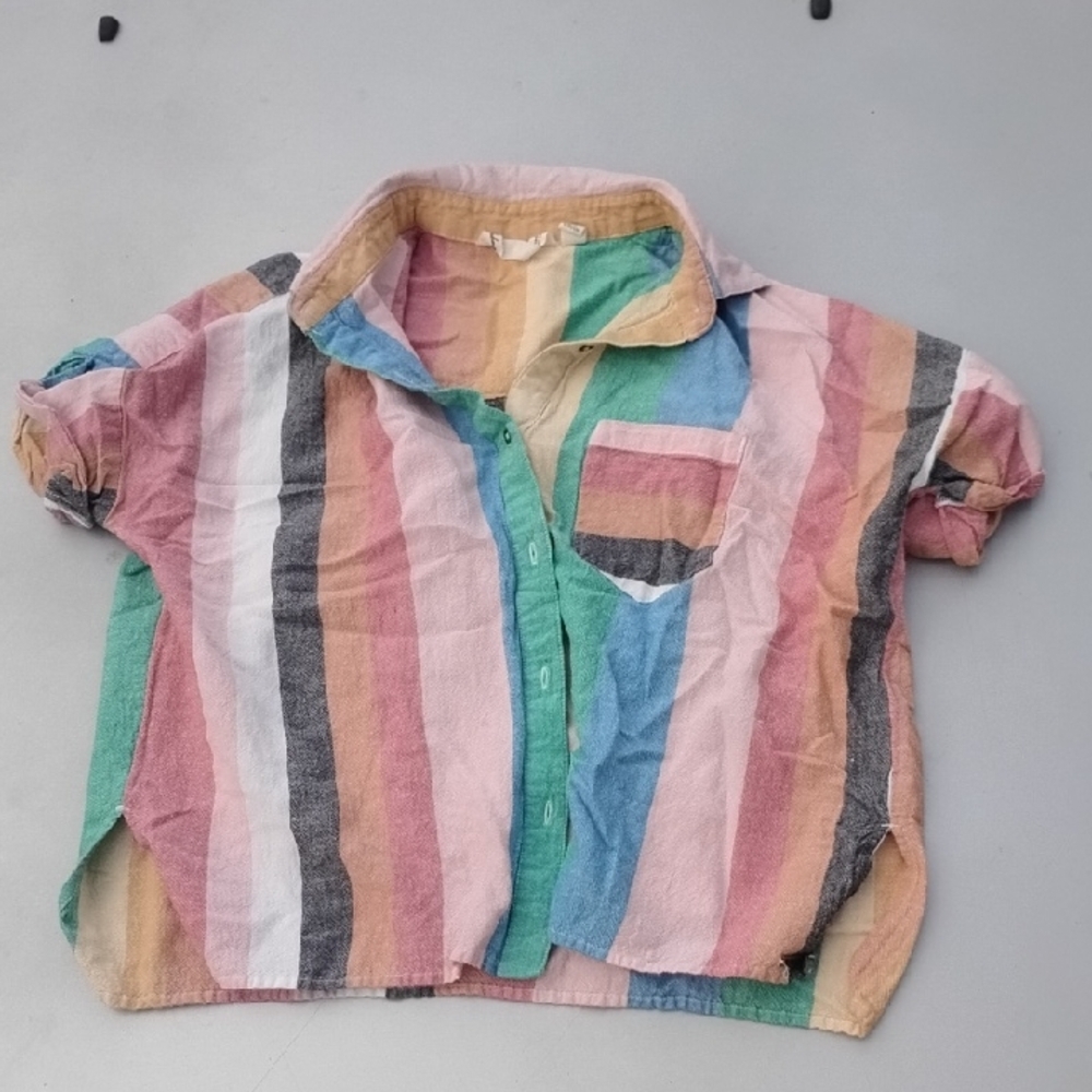 Billabong Multicolor Striped Blouse